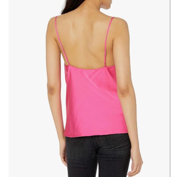 The Drop Women's Christy Cowl-Neck Cami Silky Stretch Top, Hot Pink, S, NWT - Picture 2 of 5